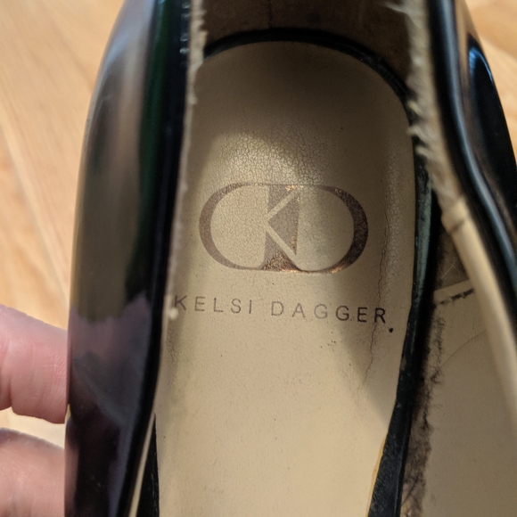 Kelsi Dagger black platform high heels shoes - Picture 5 of 7